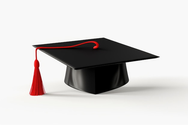 Foto chapéu de formatura isolado em fundo branco