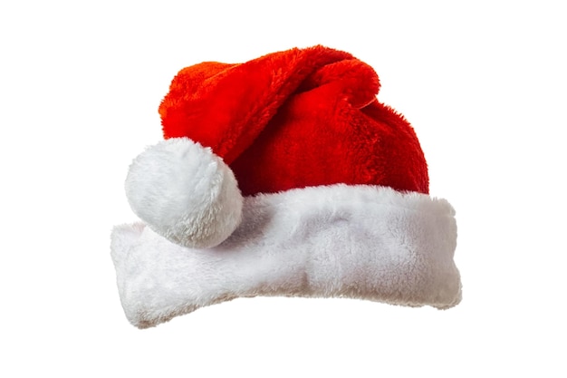 Chapéu de Papai Noel isolado em fundo branco