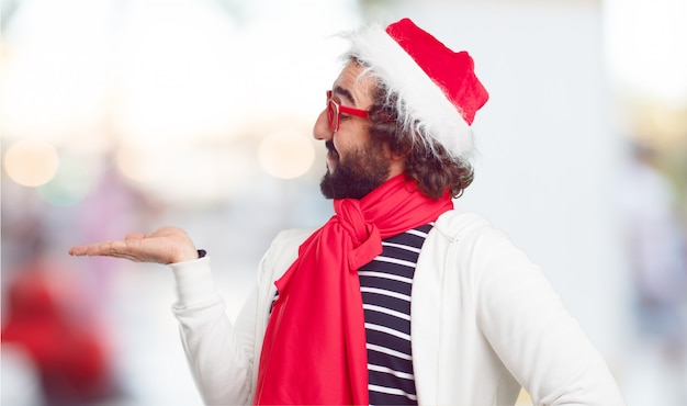 Chapéu de Papai Noel jovem. conceito natal