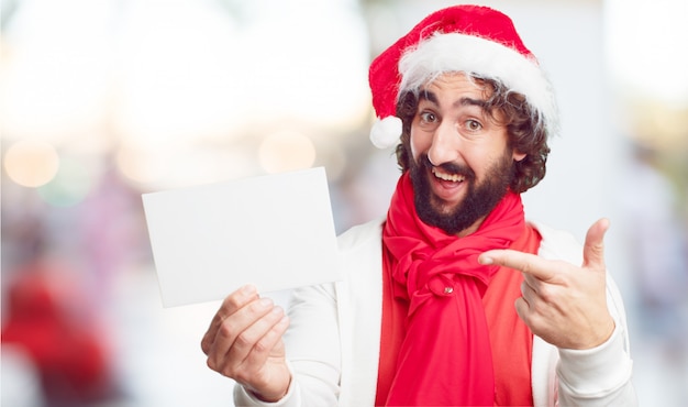 Chapéu de Papai Noel jovem. conceito natal