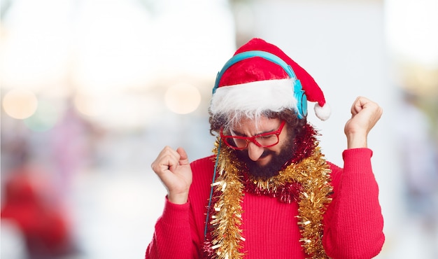 Chapéu de Papai Noel jovem. conceito natal