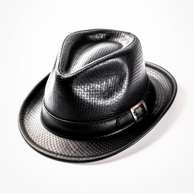 Chapéu fedora preto isolado em fundo branco