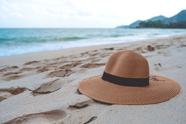 Foto chapéu na praia