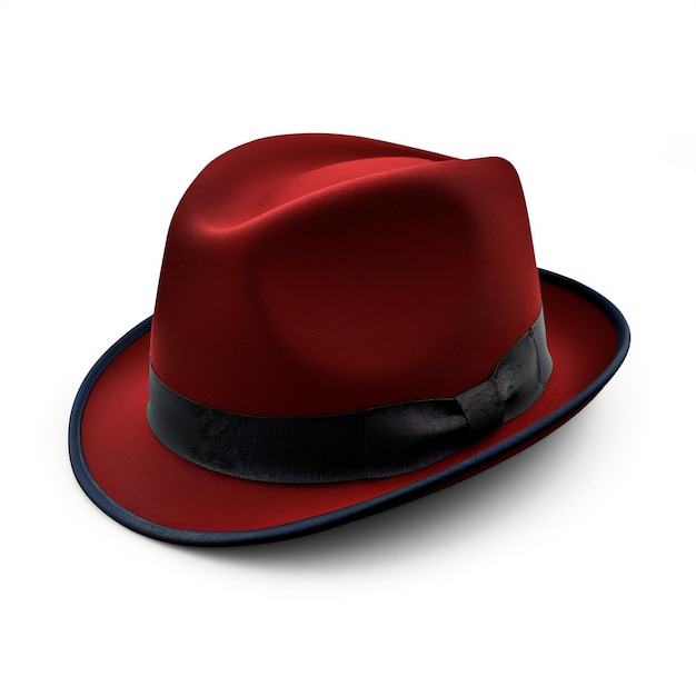 chapéu vermelho isolado no fundo branco