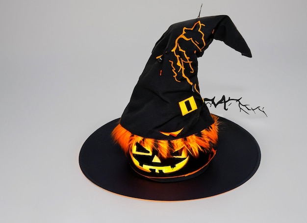 chapéu witch39s com elementos de Halloween