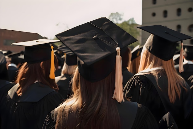 Chapéus de formatura em graduados universitários Generative AI 10