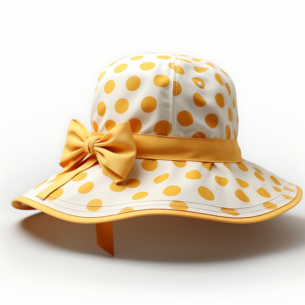 Chapéus de sol elegantes para crianças com Polka Dot Print Cor amarela em WConceito criativo de ideias de design
