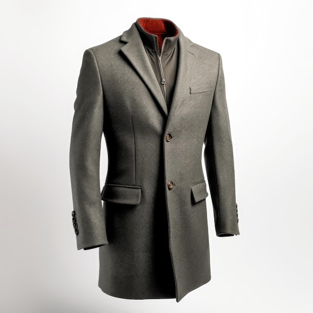 chaqueta de abrigo sobre fondo blanco