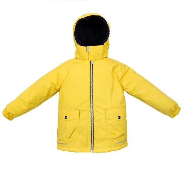 Chaqueta de invierno de mujer aislada sobre fondo blanco.