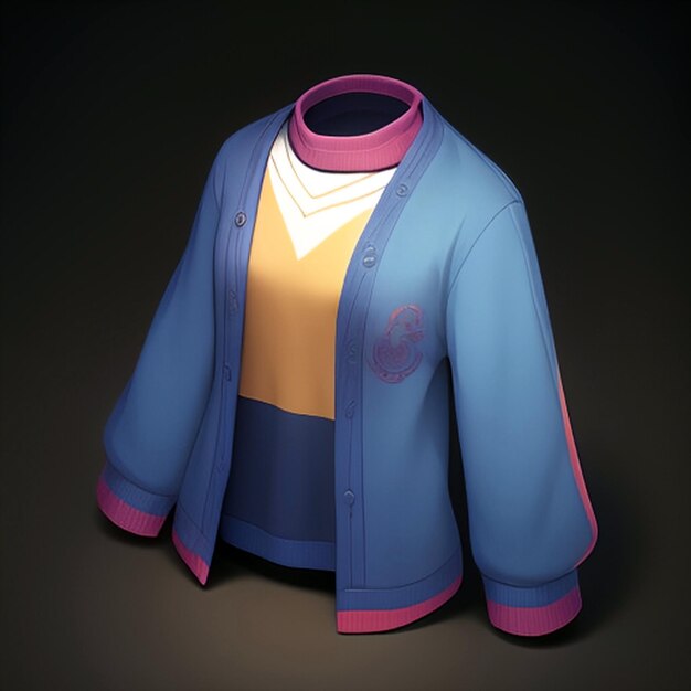 Chaqueta de lana para ideas de juegos o diseño de moda.