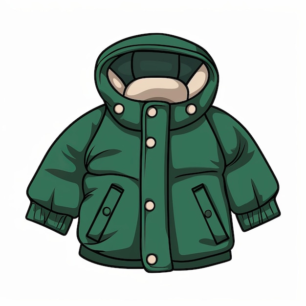 chaqueta verde de dibujos animados