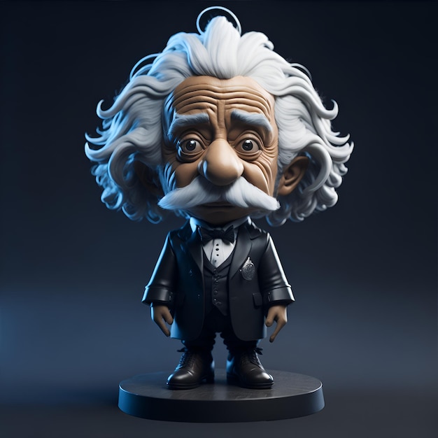 Charakterporträt von Albert Einstein auf der Bühne