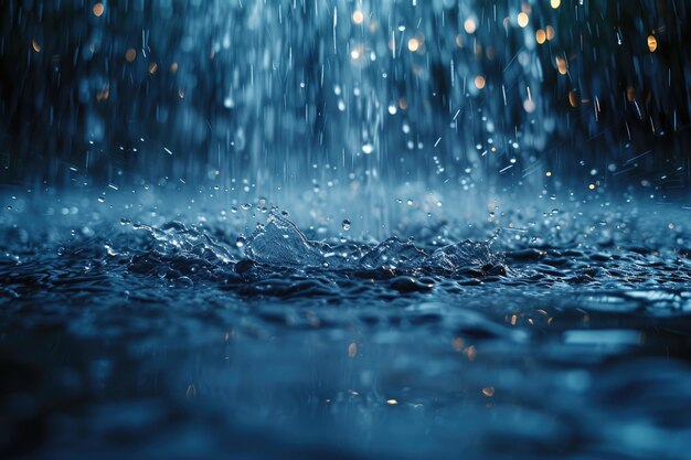 charcos y salpicaduras en gotas de lluvia fotografía profesional