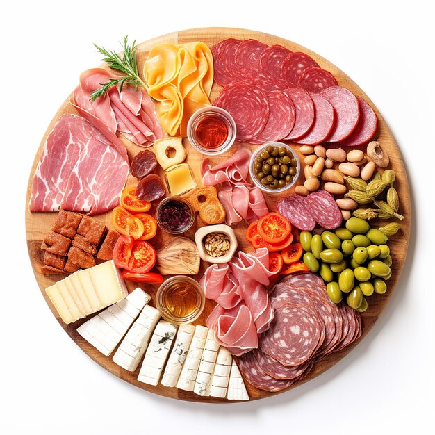 Foto charcuterie-board-bild mit freiem platz