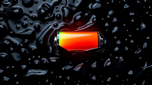 Charging battery with water drops