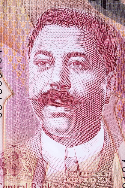 Charles Duncan O'Neal ein Porträt aus barbadischem Geld