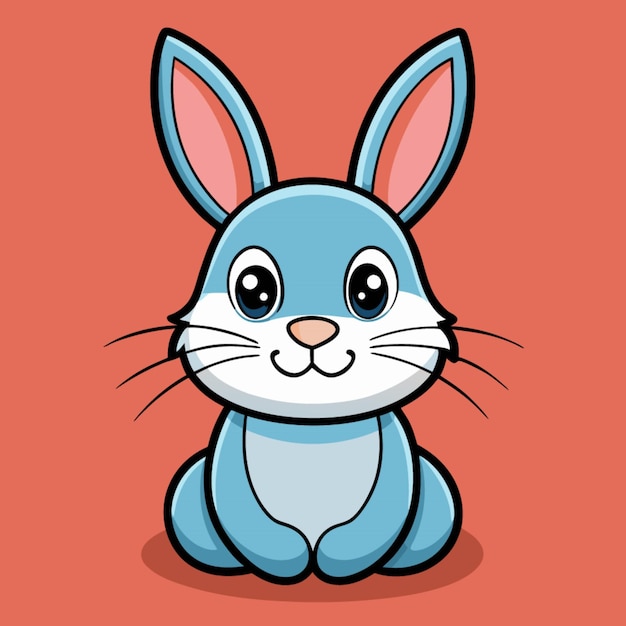 Charmante handgezeichnete Hase-Illustration