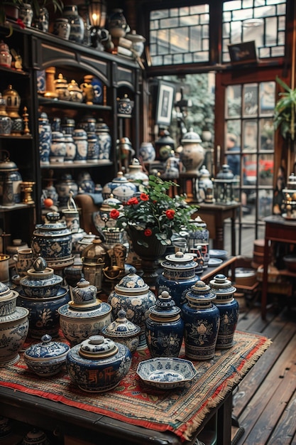 Charmosa tienda de antigüedades que ofrece joyas ocultas a los coleccionistas