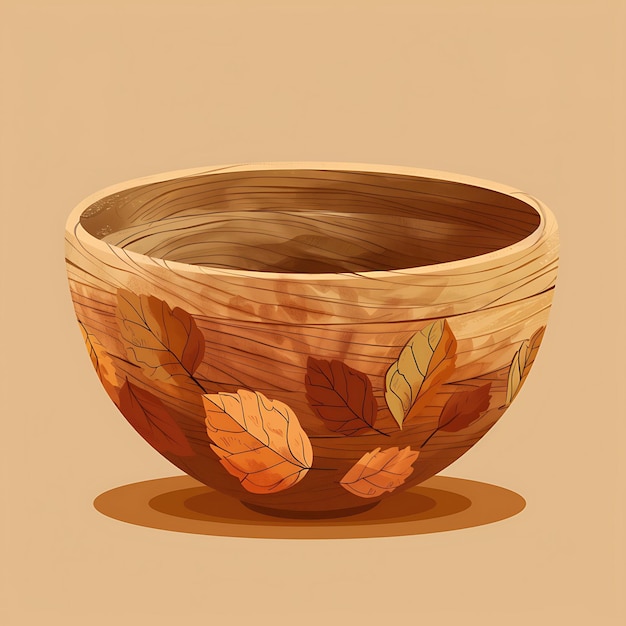 Foto charoset bowl con textura de madera pulida madera de grano colla ilustración decoración de fondo de tendencia