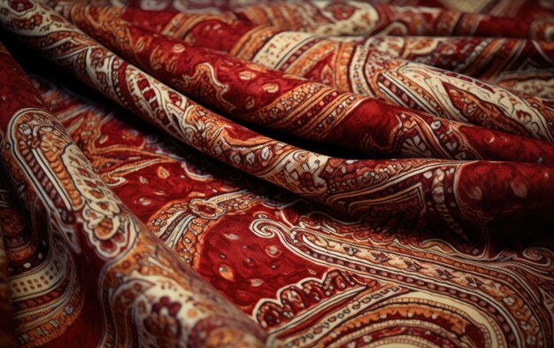 Charpai de seda intricado Paisley Elegance para IA generativa de conforto luxuoso