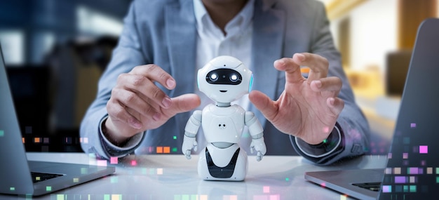 Chat-Bot-Dienstkonzept verbessert das Kundenerlebnis mit einem virtuellen Assistenten
