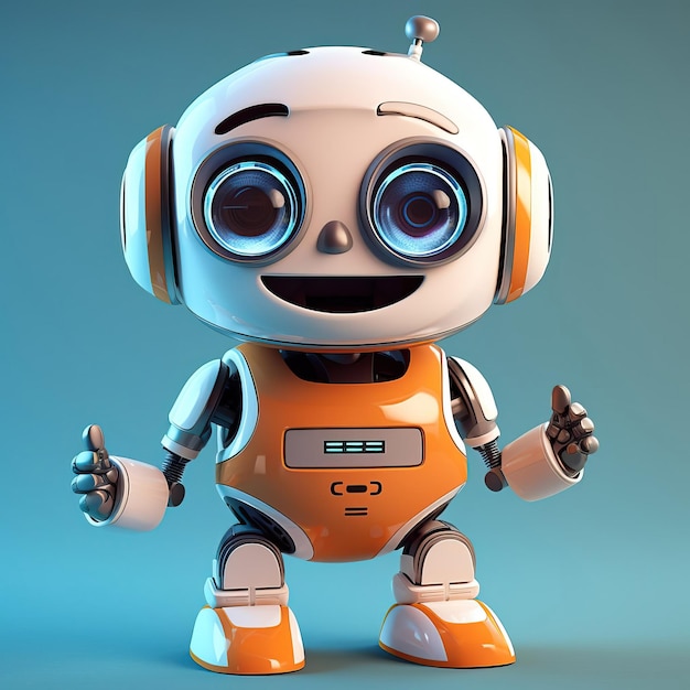 chat bot robô simpático e amigável