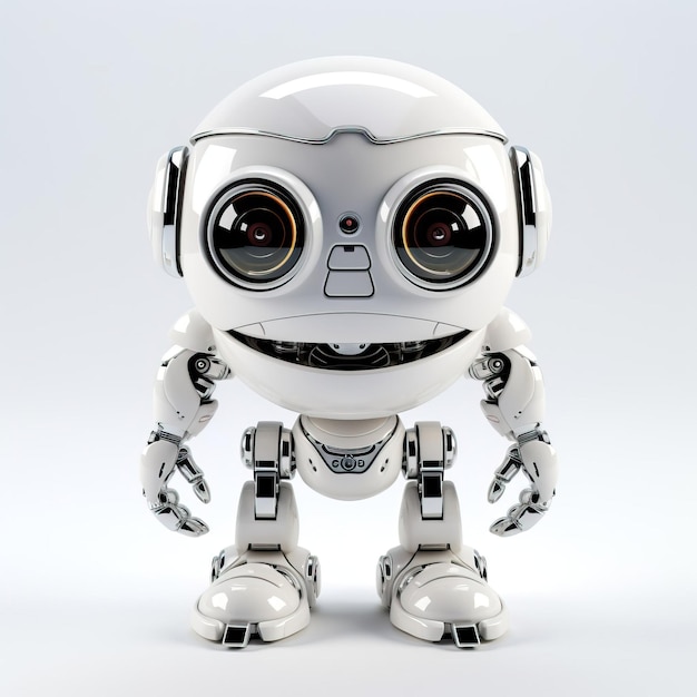 Foto chat bot robô simpático e amigável