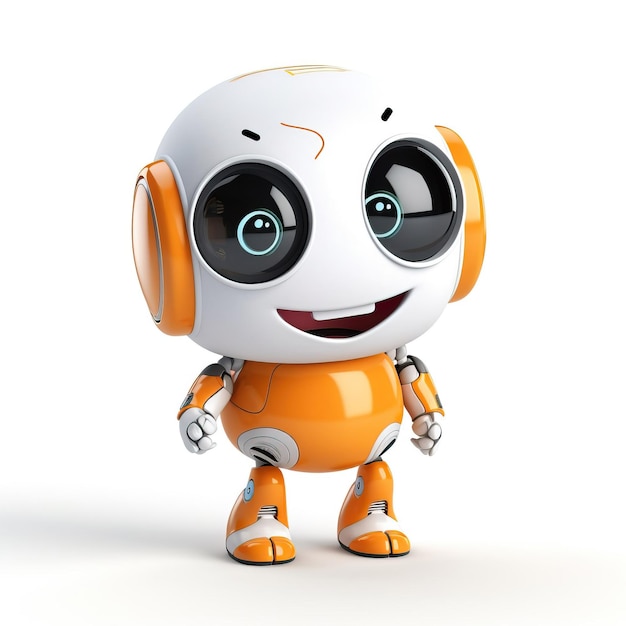 Foto chat-bot, süßer cartoon-roboter