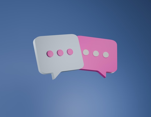 Chat-Bubbles 3D-Rendering