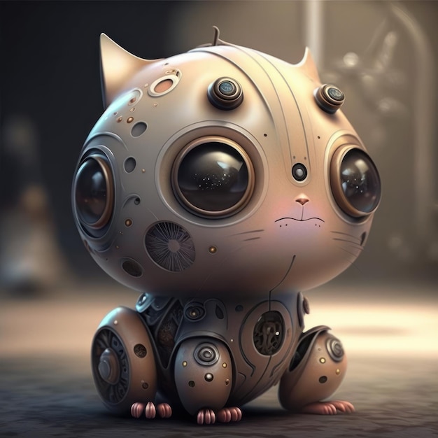 Chat GPT Lindo personaje de mascota robot