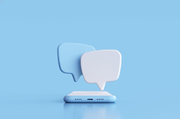 Chat-Sprechblase auf dem Smartphone-Bildschirm