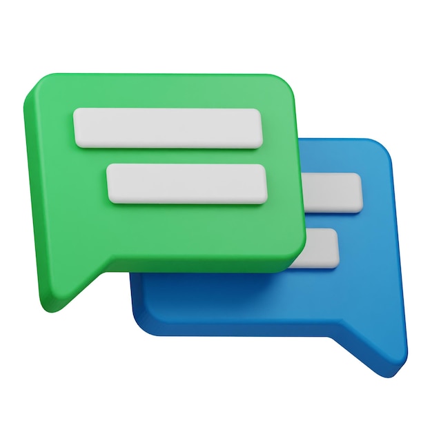 chat en vivo icono 3D aislado en el fondo blanco