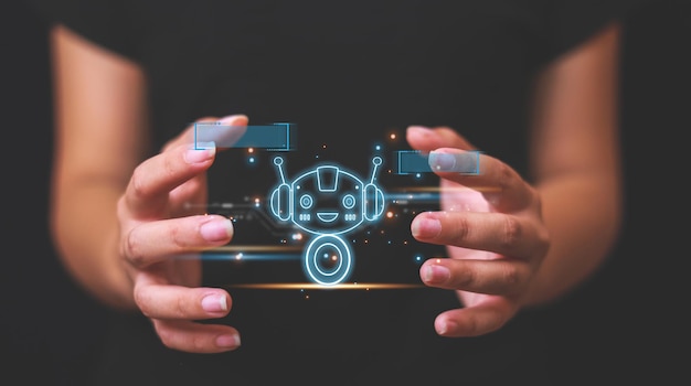 Los chatbots son aplicaciones y conexión global AI Inteligencia artificial