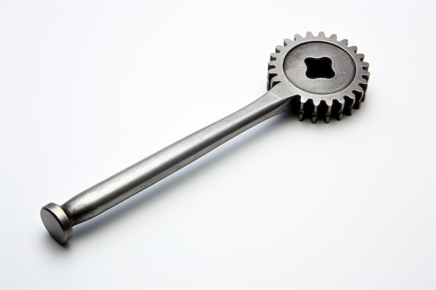Chave inglesa ajustável em um fundo branco Imagem em close-up
