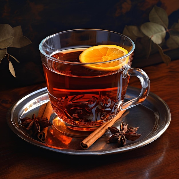 Chávena de chá quente, chá de tarde britânico