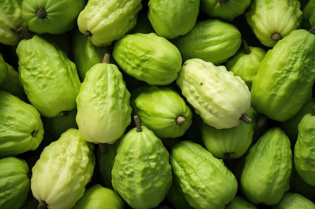 Chayote als Hintergrund und Textur