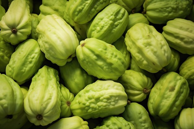 Chayote como fundo e textura