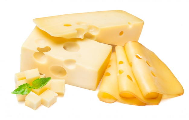 Cheddar-Käse auf weißer Wand