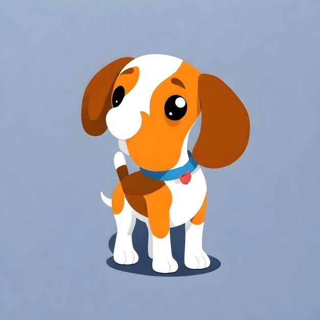 Foto cheerful beagle whimsical clip art de desenho animado de um cão brincalhão