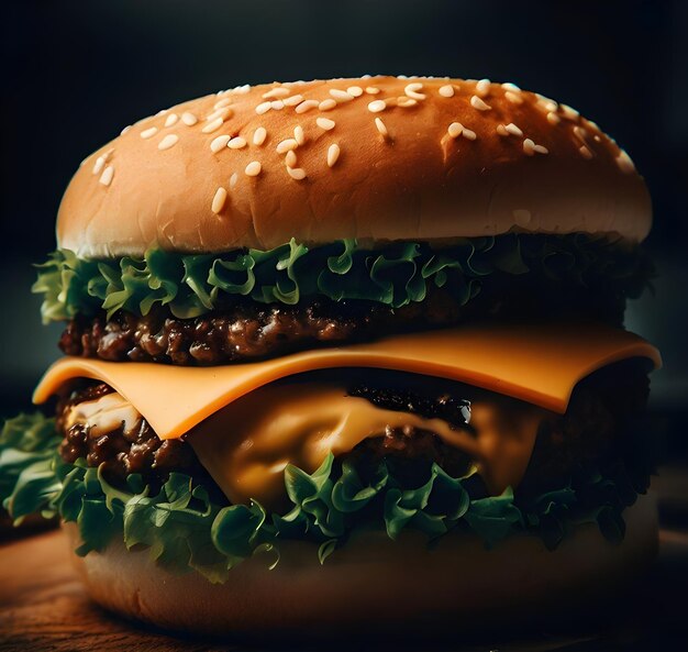 Cheeseburger Fastfood-Fleisch