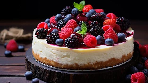 Cheesecake com frutas