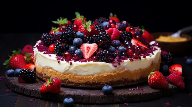 Cheesecake com frutas