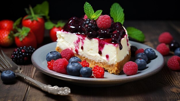 Cheesecake com frutas