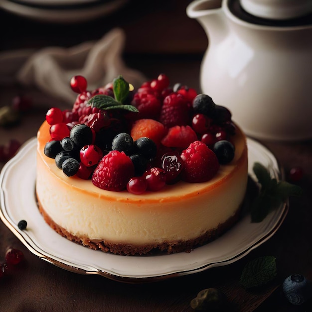 Cheesecake com frutas