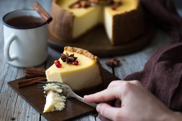 Cheesecake de laranja de natal com mascarpone