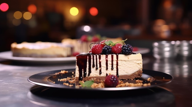 El cheesecake es un postre dulce hecho con un queso fresco suave