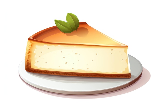 Cheesecake-Symbol auf weißem Hintergrund