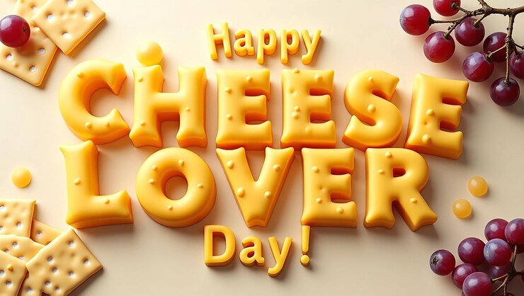Foto cheesy alphabet art perfecto para el feliz día de los amantes del queso diseña ia generativa