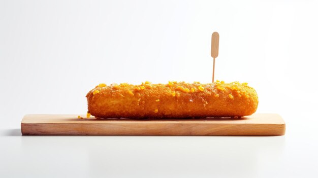 Foto cheesy corn dog un delicioso giro en un clásico favorito