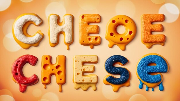Cheesy Delight Font Fun and Playful Typeface Bold Cheese Font Perfecto para diseños con temas de comida